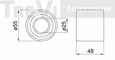 TREVI AUTOMOTIVE wb1160 -  Комплект подшипника ступицы колеса